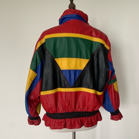 INSANE✨ Vintage Leather Patchwork Jacket - Picture 5 of 16